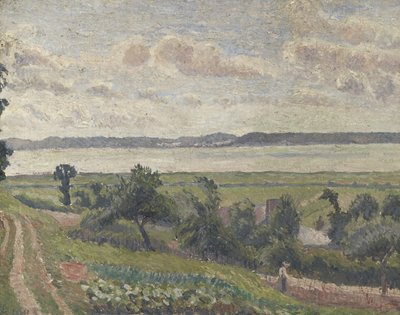 Vista sobre el estuario, Harfleur, 1903 de Lucien Pissarro