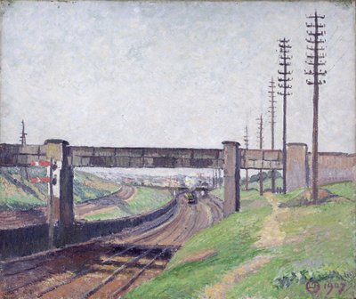 Puente ferroviario de Wells Farm, Acton de Lucien Pissarro
