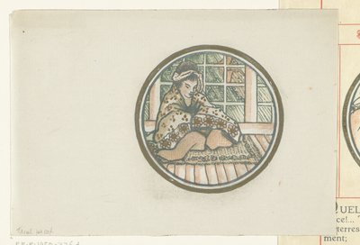 mujer japonesa sentada de Lucien Pissarro