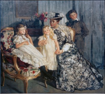 Madame Simon con sus hijos de Lucien Simon