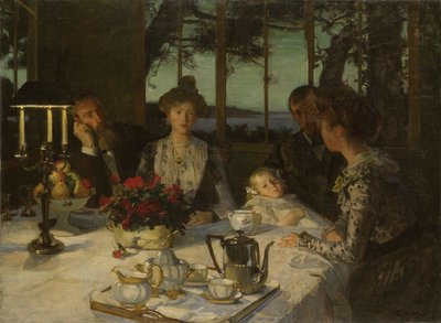 Hablando en el crepúsculo de Lucien Simon