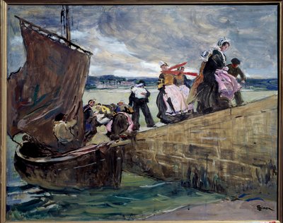 El contrabandista en Sainte Marine en Bretaña. Pintura de Lucien Simon, 1907. Rennes, Museo de Bellas Artes de Lucien Simon
