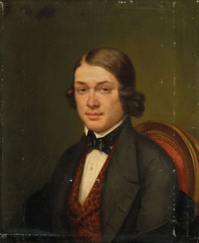 Retrato del compositor Robert Schumann 1810-1856, 1842 de Lucienne Collière