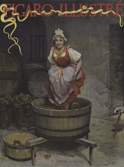 La vendimia de Jeanneton. Portada de Le Figaro Illustré, noviembre 1895 de Lucius Rossi