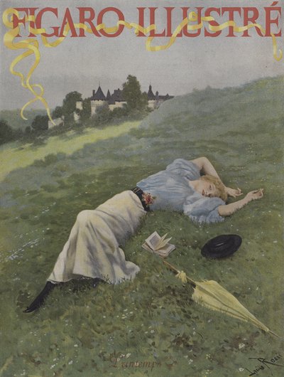 Primavera. Portada de Le Figaro Illustré, mayo 1896 de Lucius Rossi