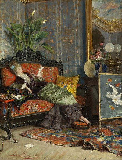 Joven mujer leyendo de Lucius Rossi
