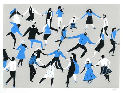 Ceilidh, 2016 (serigrafía) de Lucy Banaji