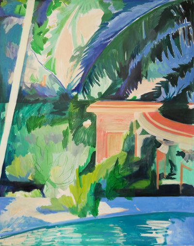 Columna, 2022 (óleo sobre lienzo) de Lucy Smallbone