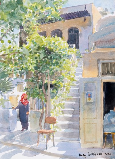 Escaleras junto a la Ciudadela, Alepo, Siria de Lucy Willis