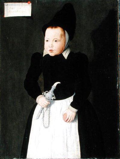Retrato de un niño sosteniendo un Rinkelbel de Ludger Tom the Younger Ring