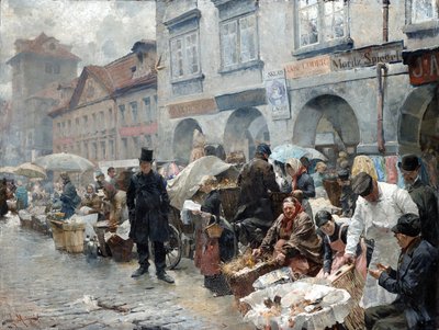 Mercado de huevos en Praga de Luděk Marold
