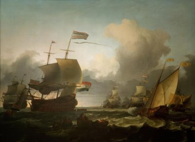 La entrega del mando supremo al almirante Michiel de Ruyter de Ludolf Backhuysen