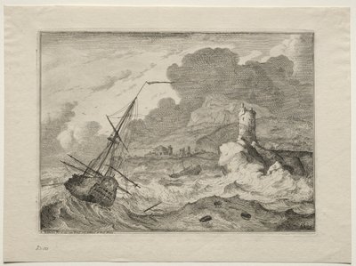 Tormenta en el mar, 1701 de Ludolf Backhuysen