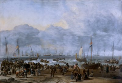 Desembarco de Guillermo de Orange en Scheveningen de Ludolf Backhuysen I
