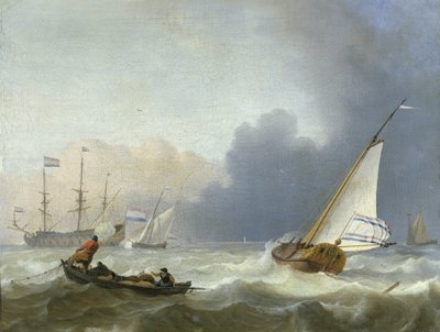Mar brava con un yate holandés
Mar brava con un yate holandés a vela de Ludolf Bakhuysen