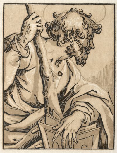 Cristo y los Apóstoles: San Judas Tadeo con el garrote, 1600s de Ludolph Büsinck