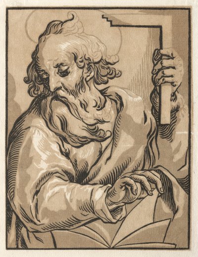 Cristo y los Apóstoles: San Tomás con la escuadra, 1600s de Ludolph Büsinck