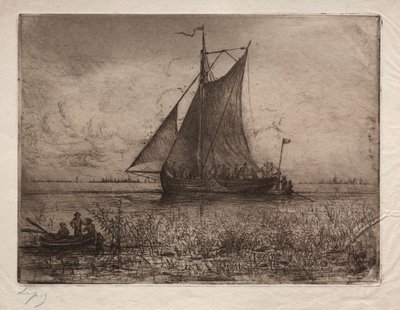 Riverscape holandesa de Ludovic Napoléon, Vicomte Lepic