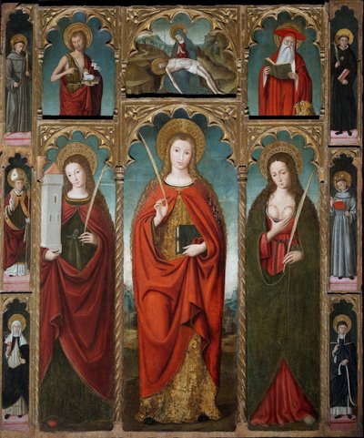 Políptico de Santa Devota, c.1517 (temple sobre tabla) de Ludovico Brea