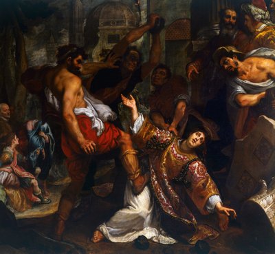 Martirio de San Esteban, de Ludovico Cardi conocido como il Cigoli (1559-1613), pintura. de Ludovico Cardi