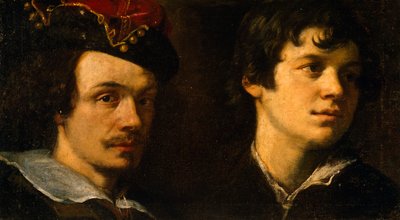 Dos cabezas, de Ludovico Cardi conocido como il Cigoli (1559-1613), pintura. de Ludovico Cardi