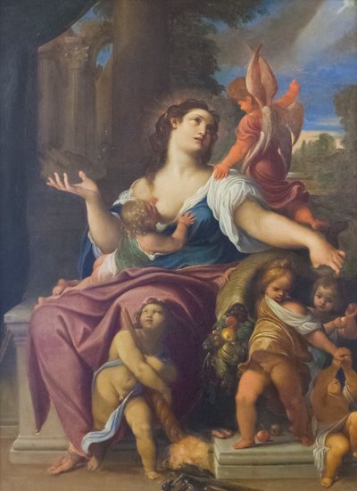Caridad (óleo sobre lienzo) de Ludovico Carracci