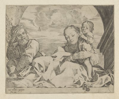 Sagrada Familia bajo un arco de Ludovico Carracci