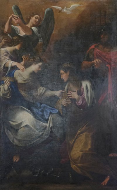 Santa Catalina de Alejandría visitada en prisión por la emperatriz Faustina de Ludovico Carracci