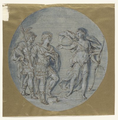 Diana habla con Eneas y Acates de Ludovico Gimignani
