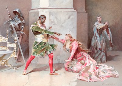 Ilustración para Otelo de Shakespeare de Ludovico Marchetti