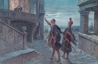 Ilustración para Otelo de Shakespeare de Ludovico Marchetti