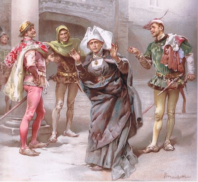 Nodriza Dios os dé buenos días, caballeros. (ilustración de Romeo y Julieta) de Ludovico Marchetti