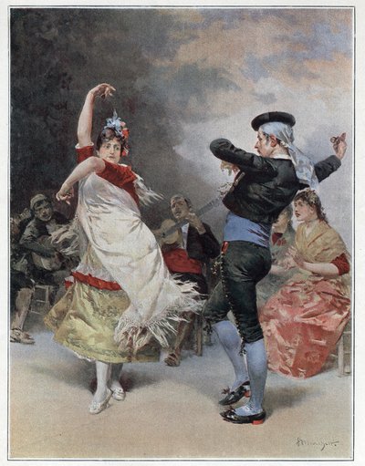 Los gitanos de Granada. Cromotipografía de Ludovico Marchetti (1853-1909) 1889. Colección privada de Ludovico Marchetti