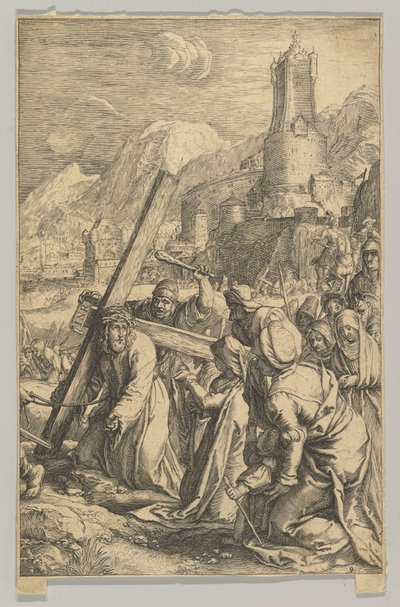 Cristo llevando la cruz, de La Pasión de Cristo de Ludovicus Siceram