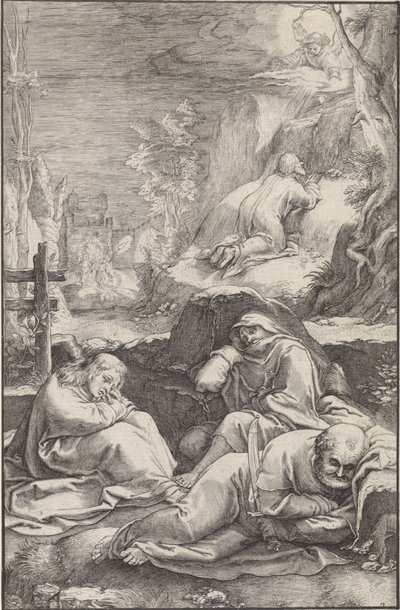 Cristo en el Huerto de Getsemaní La Pasión (título de la serie) de Ludovicus Siceram