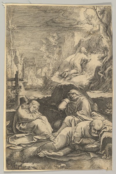 La Agonía en el Jardín, de La Pasión de Cristo, ca. 1623 de Ludovicus Siceram