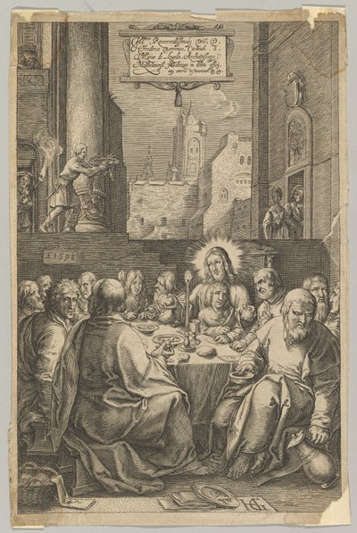 La Última Cena, de La Pasión de Cristo, ca. 1623 de Ludovicus Siceram