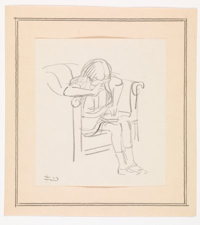 Chica Sentada en una Silla Leyendo de Ludvig Find