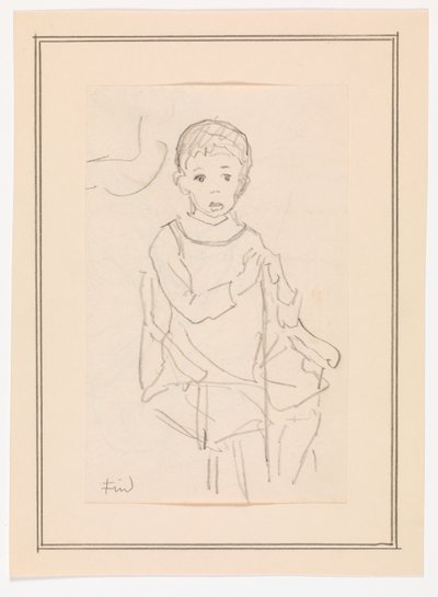 Niño sentado de Ludvig Find