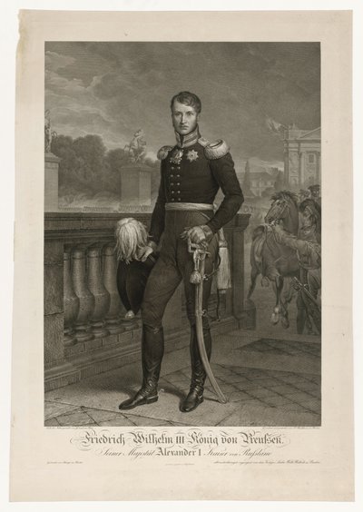 Federico Guillermo III en la plaza de la Concordia de Ludwig Buchhorn