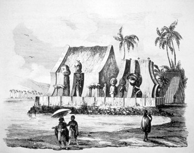 Templo de los Reyes en la Bahía de Tiritatea, c1746-1830 de Ludwig Choris