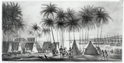 Puerto de Hanarourou en las Islas Sandwich, de 
