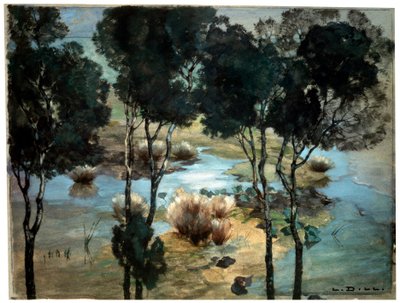 Paisaje, 1900s de Ludwig Dill