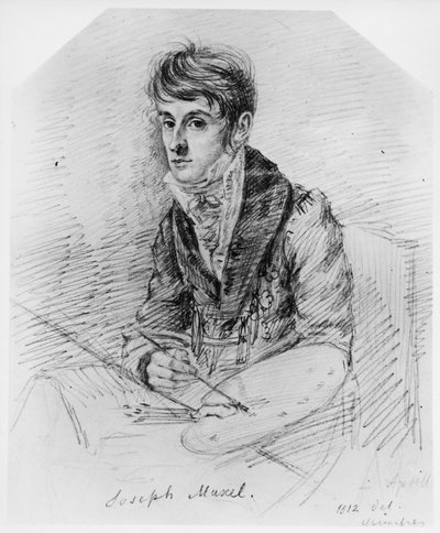 Retrato del pintor Josef Muxel de Ludwig Emil Grimm