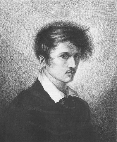 Autorretrato, 1813 de Ludwig Emil Grimm