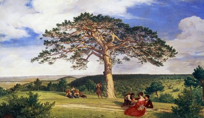 Gran pino en el valle de Bruhl cerca de Moding de Ludwig Ferdinand Schnorr von Carolsfeld