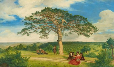 Gran pino en el valle de Bruhl cerca de Moding de Ludwig Ferdinand Schnorr von Carolsfeld