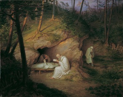 El ermitaño muerto de Ludwig Ferdinand Schnorr von Carolsfeld