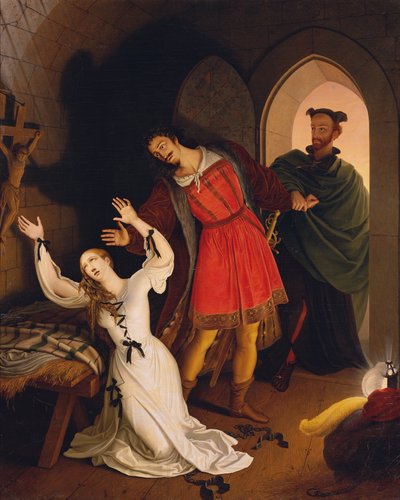 Fausto y Gretchen en la mazmorra de Ludwig Ferdinand Schnorr von Carolsfeld