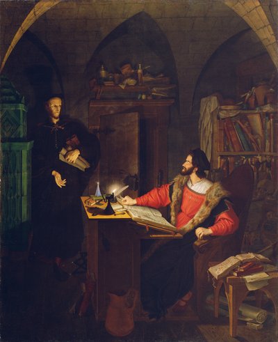 Fausto y Mephisto en el estudio de Ludwig Ferdinand Schnorr von Carolsfeld